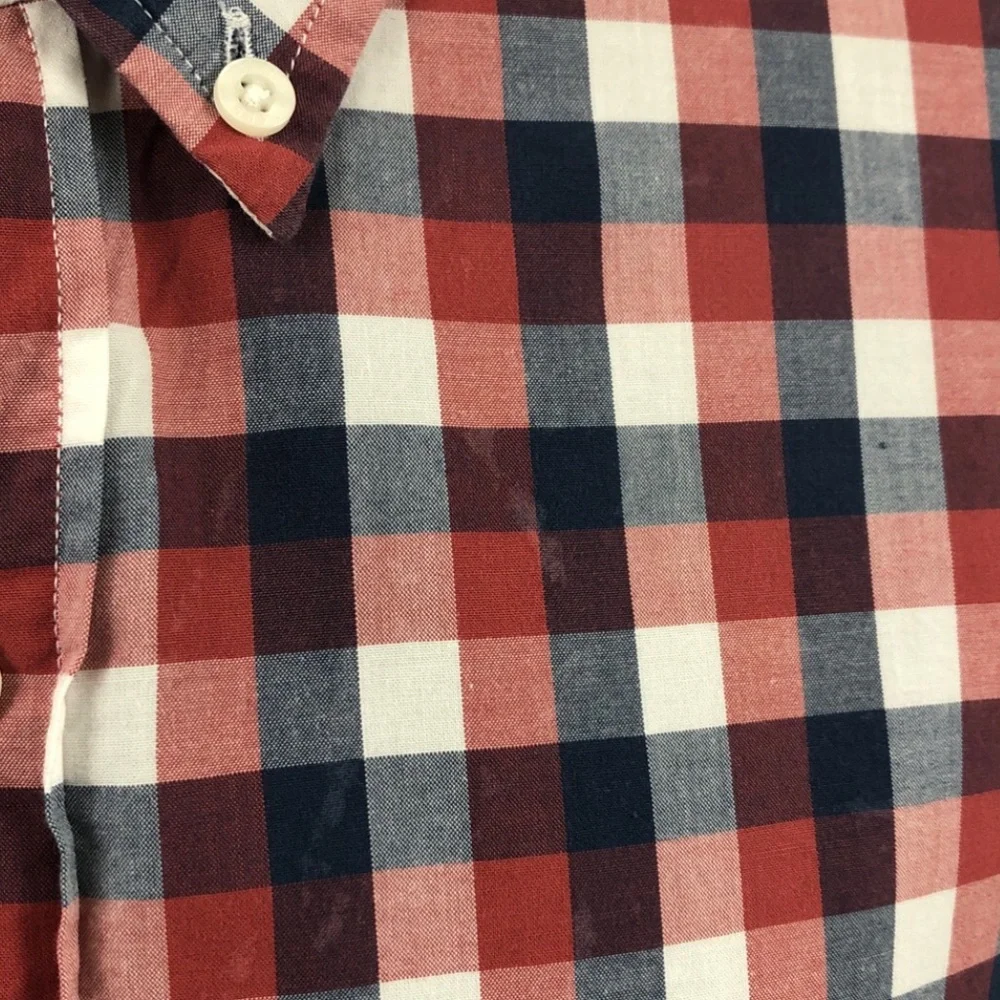 J. Crew Red White and Blue Checkered Button Down Shirt